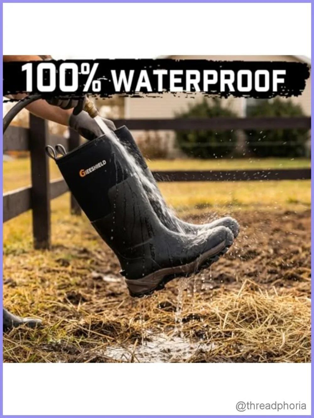 Ultra-Light Waterproof Neoprene Insulated Rubber Boots Anti-Slip Hunting